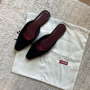 Staid Gina Mule - Black Suede